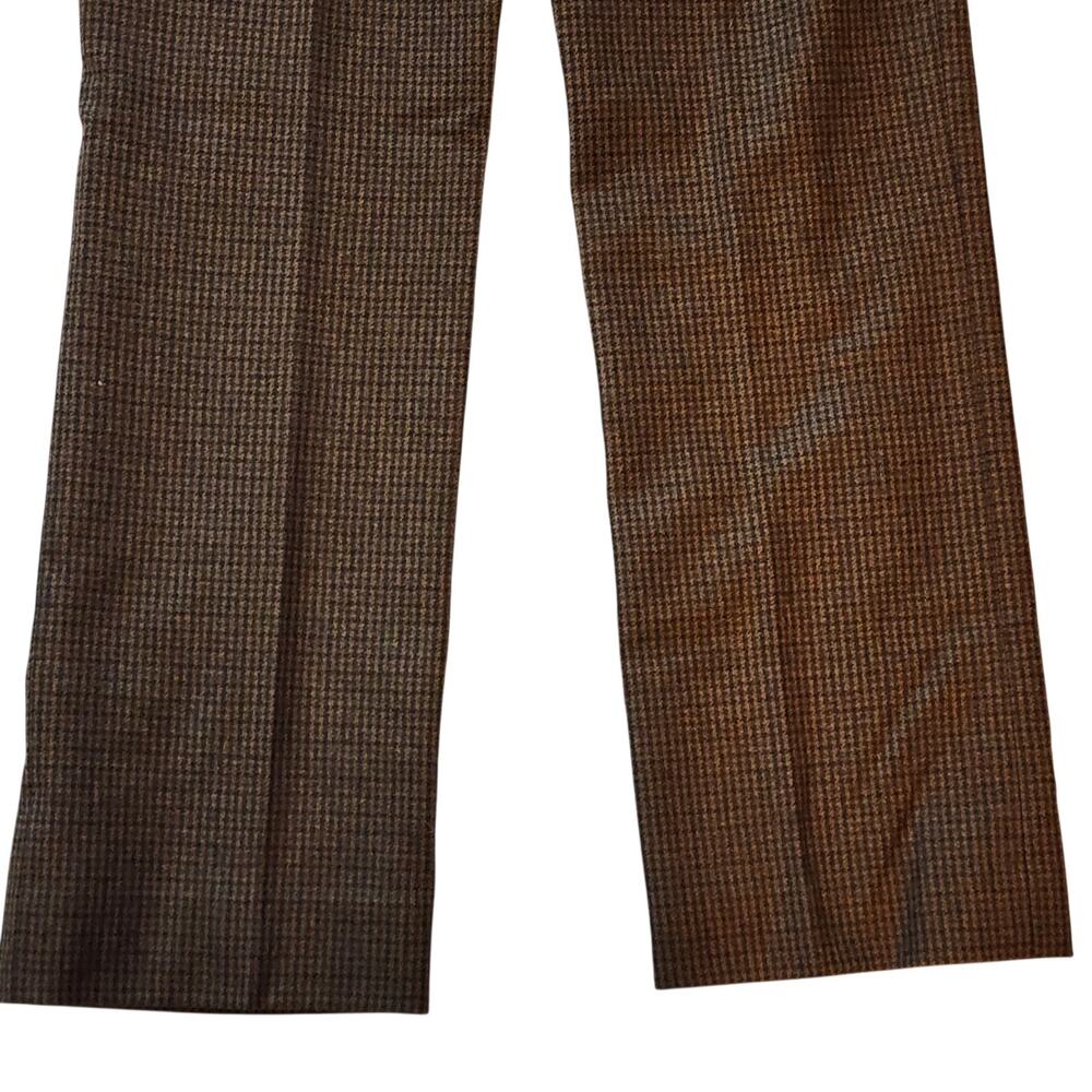 Lauren Ralph Lauren Womens Wool Pants Size 4 Brown Plaid Straight Leg Lined - Picture 10 of 10